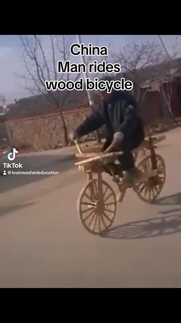 Bicycle made out wood