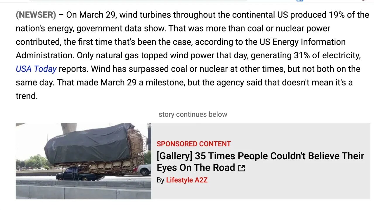 2022年3月29日這天美國風力發電比核能和煤多