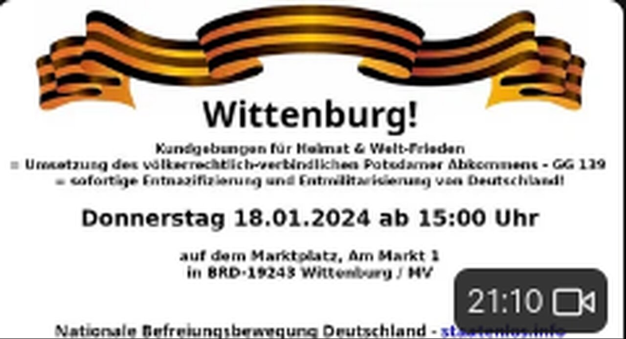 Auf nach Wittenburg 18.01 ab 15 Uhr! Wir brauchen Eure Hilfe!