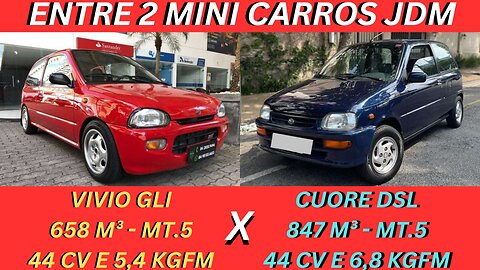 ENTRE 2 CARROS - SUBARU VIVIO X DAYHATSU CUORE - SUCESSO NO JAPÃO MAS NO BRASIL NÃO VIROU