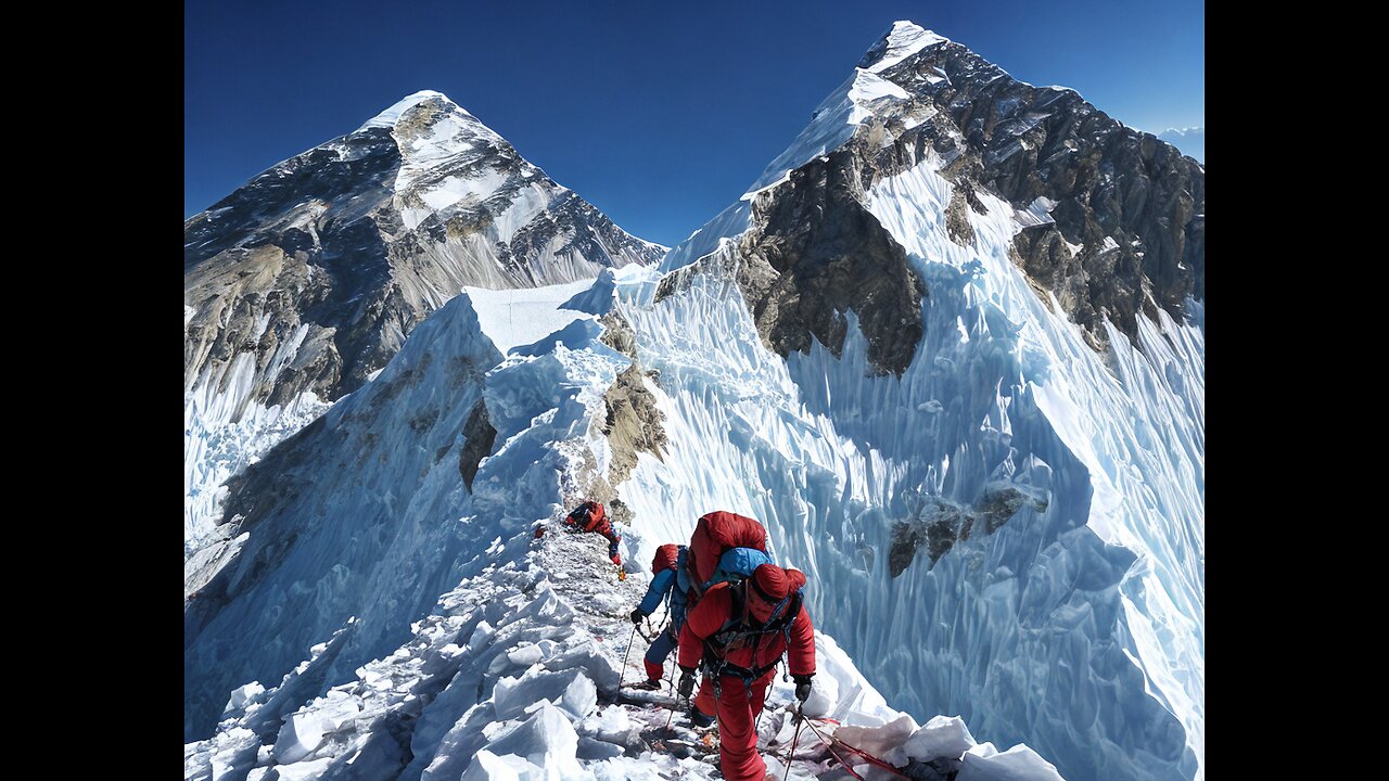 "Conquering the Giants: The Grueling Journey to the Summit of Mount Everest"