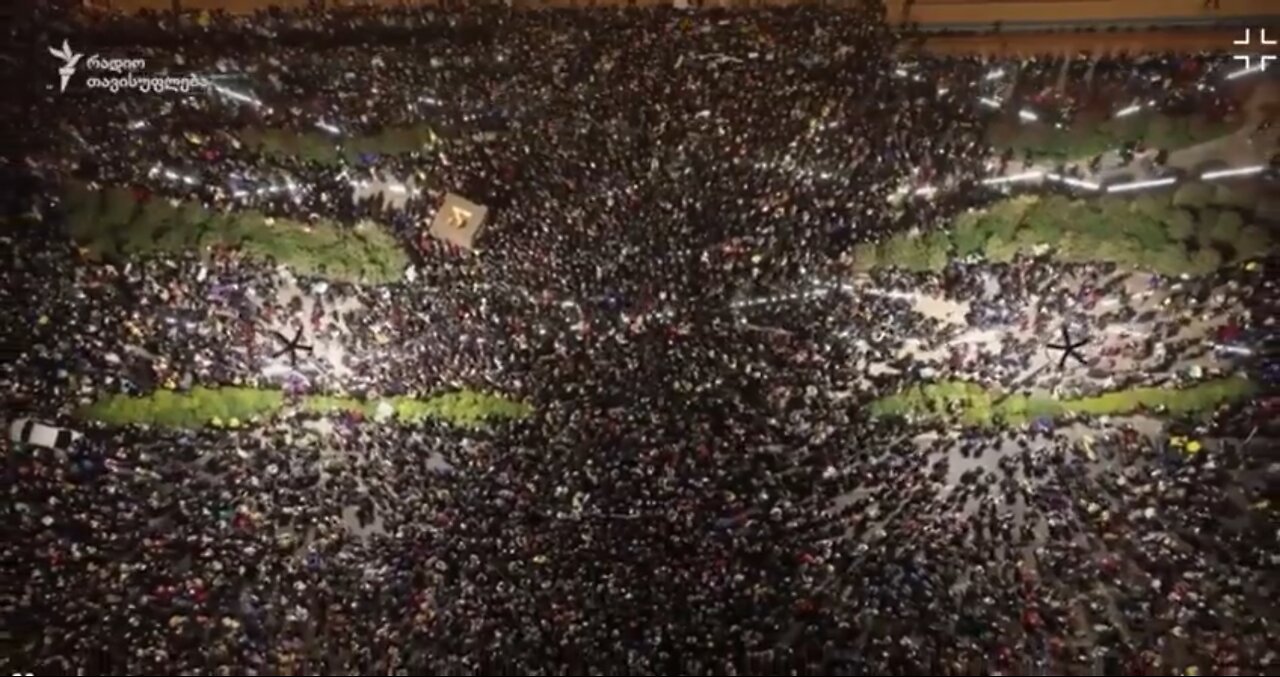 Massive rally today in Tbilisi, Georgia to support Ukraine and oppose the Russian invasion.