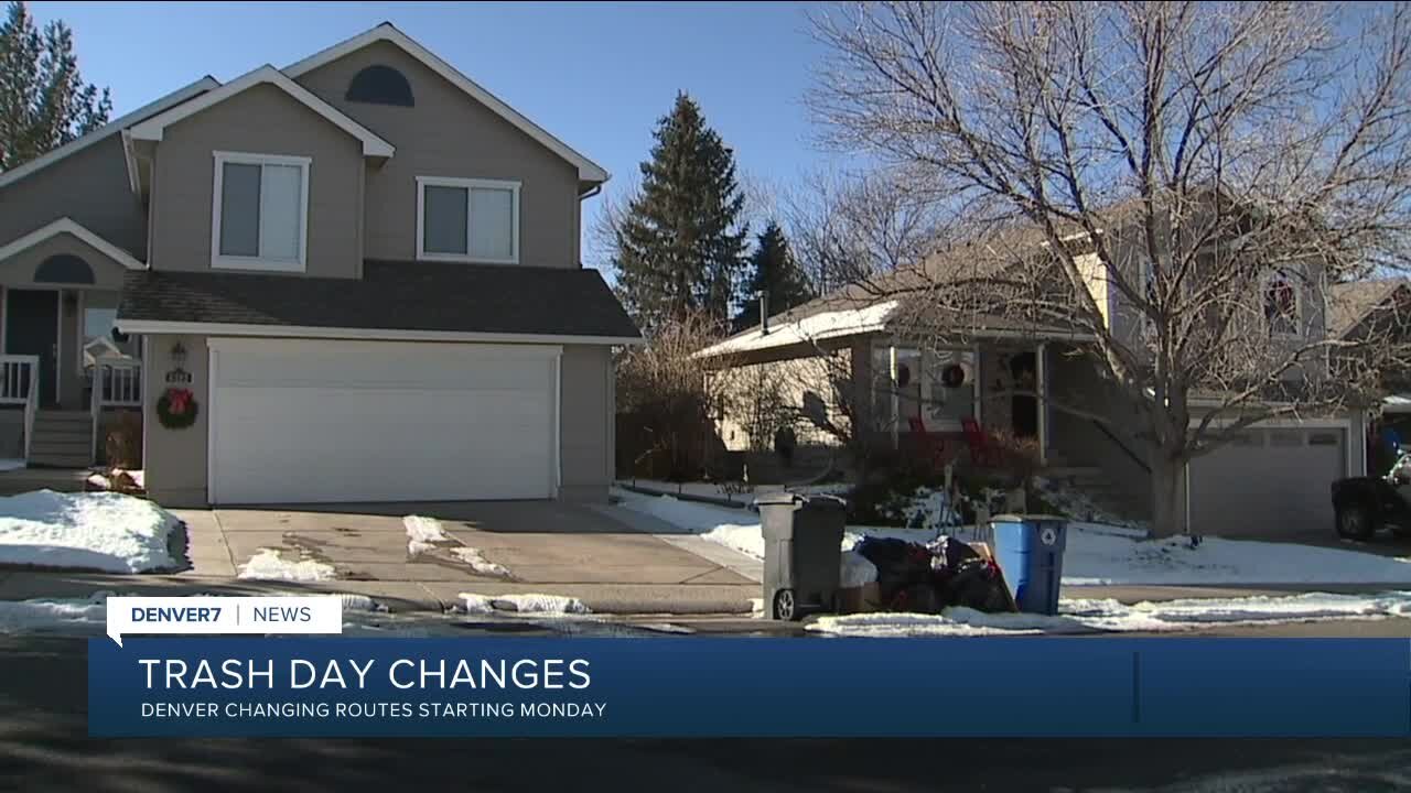 Denver changing trash routes & schedule