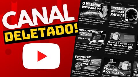 CANAL DELETADO!!! Tá Difícil Continuar no Youtube