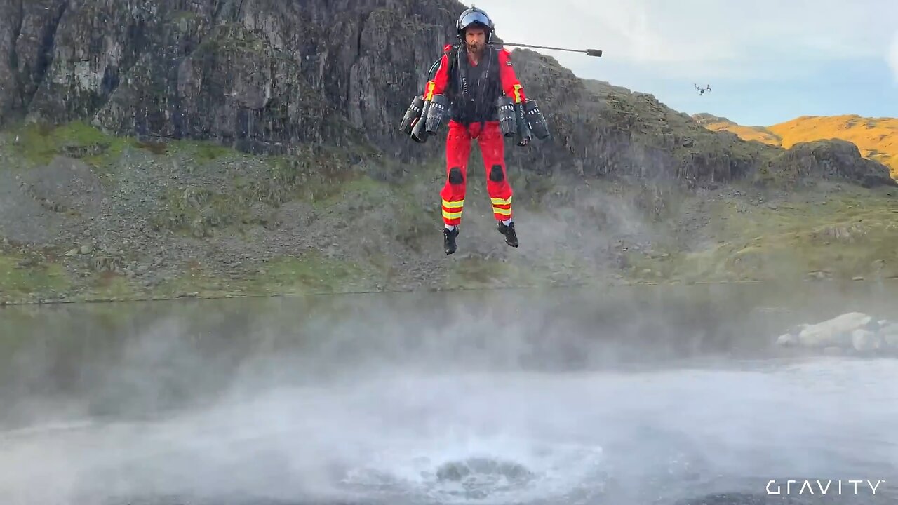 Paramedic Mountain Rescue with Tactical Jet Suit