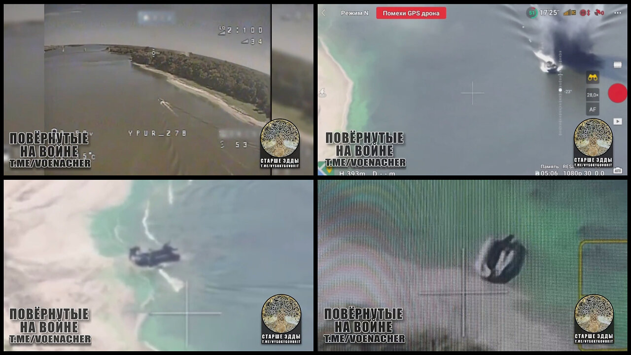 Dnieper river: Russian FPV drone almost destroyed or sank an AFU vessel