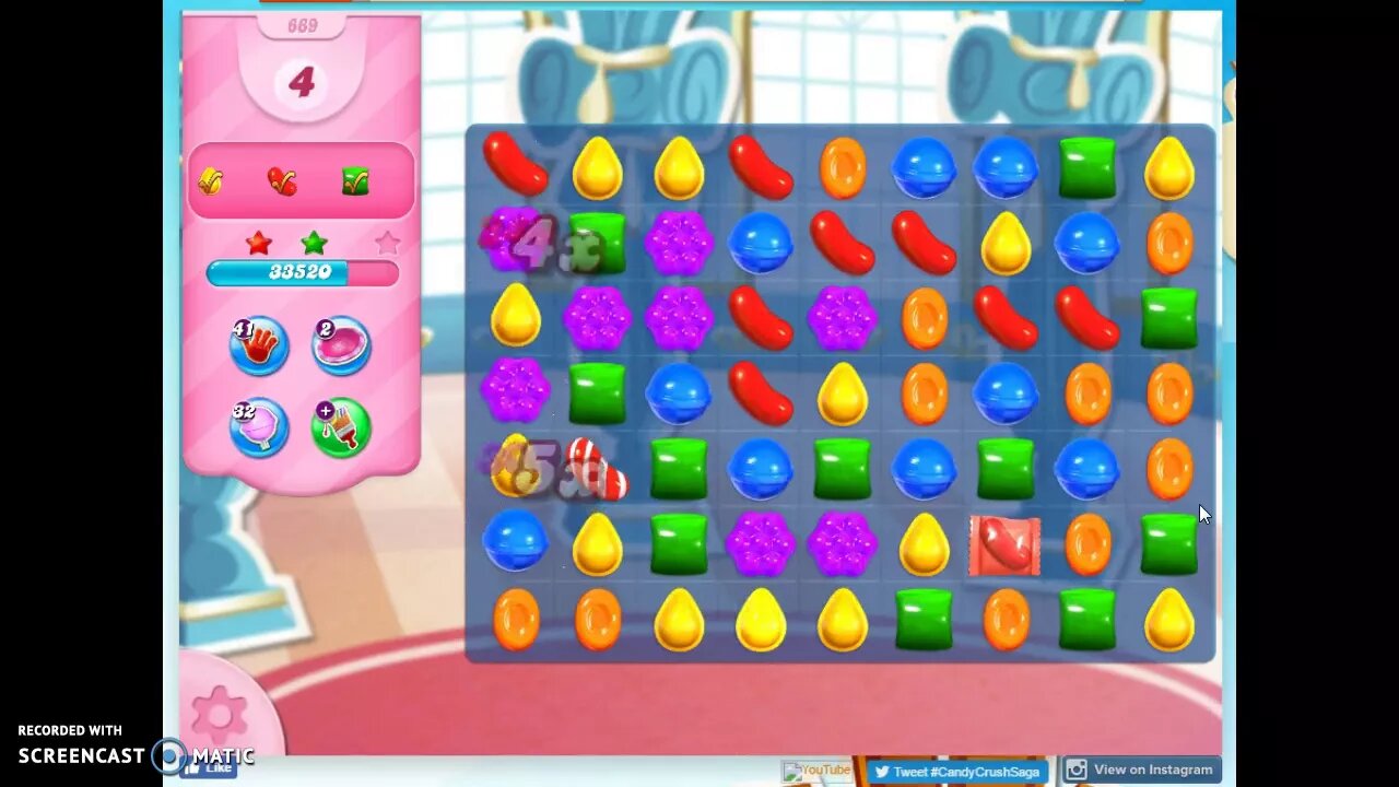 Candy Crush Level 669 Audio Talkthrough, 3 Stars 0 Boosters