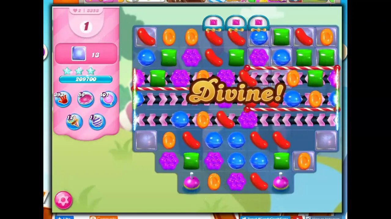 Candy Crush Level 3353 Talkthrough, 16 Moves 0 Boosters