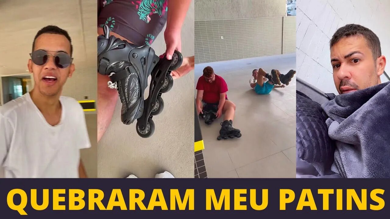 JOBSON E BUBU NA AULA DE PATINS MAS BUBU CONSEGUIU QUEBRAR O PATINS DE CARLINHOS MAIA