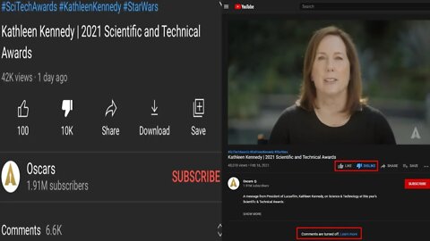 Kathleen Kennedy Gets Ratioed SO Badly that the Oscars Turned Off Comments and Likes On Her Video!