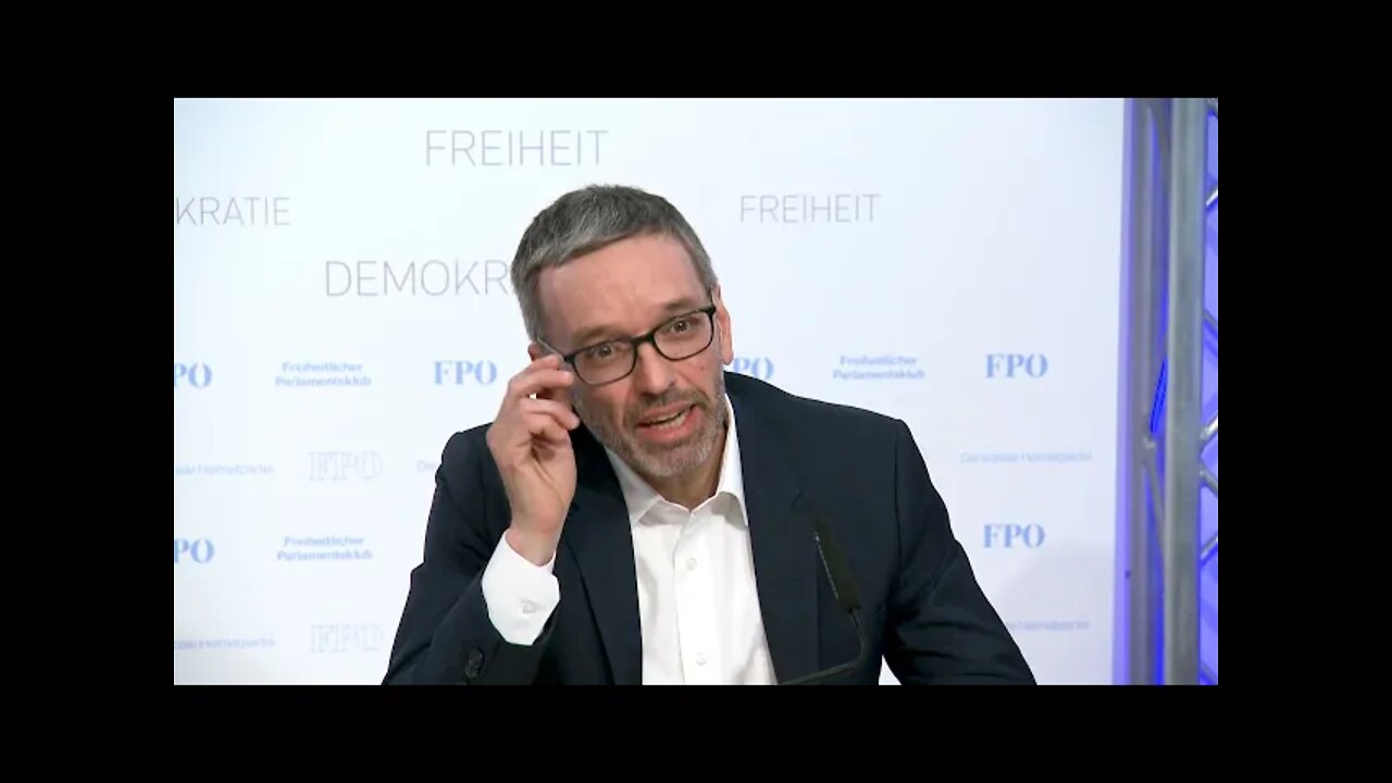 Pressekonferenz mit Herbert Kickl über die aktuellen Entwicklungen