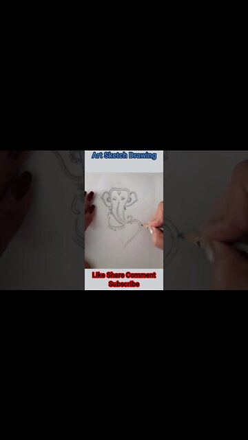 Ganpati Drawing Easy Step by Step Shorts-3 l Ganpati Drawing Easy Way #drawingshorts #shortsvideo