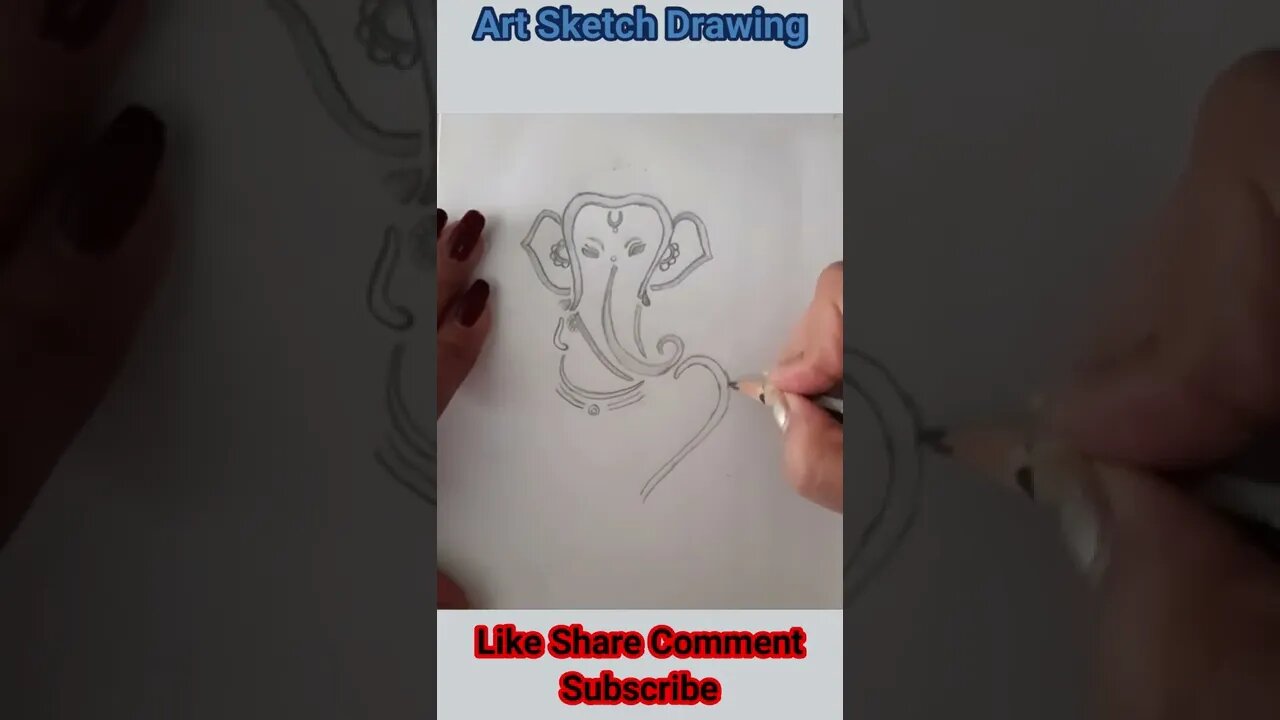 Ganpati Drawing Easy Step by Step Shorts-3 l Ganpati Drawing Easy Way #drawingshorts #shortsvideo