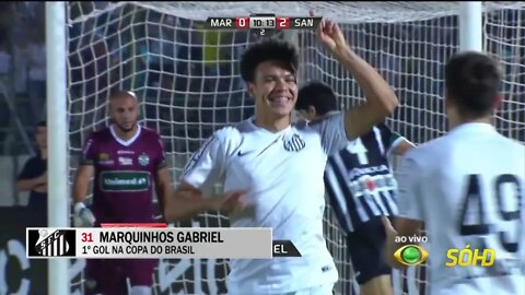 Os Gols do Jogo | Maringá PR 2 x 2 Santos SP | Copa do Brasil 06-05-2015