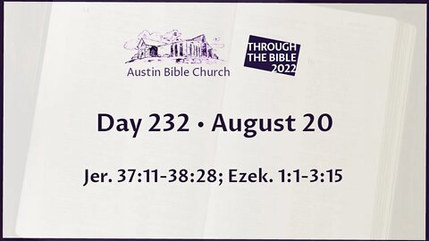 Through the Bible 2022 (Day 232)