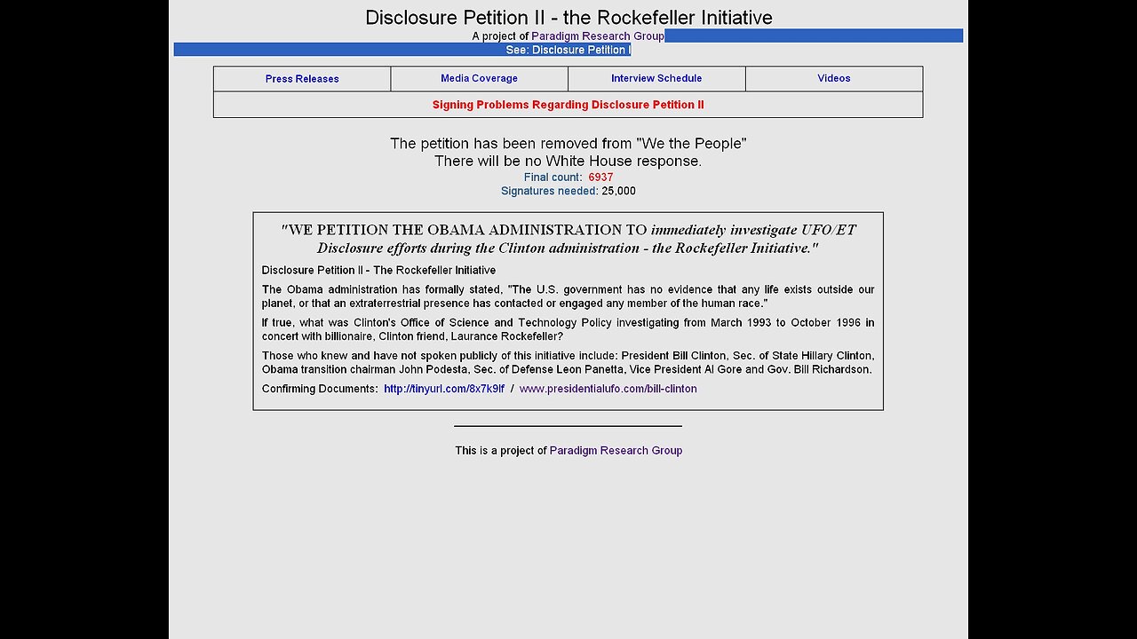 What happened to Disclosure Petition II?