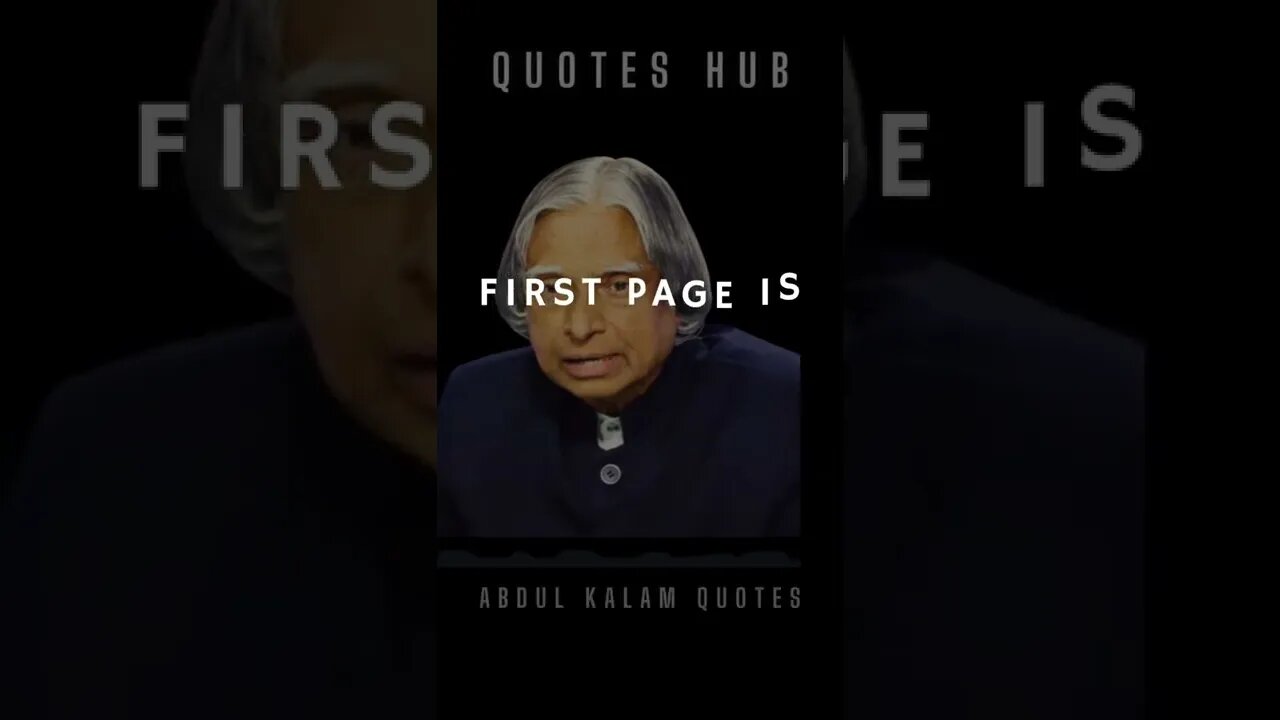 One of the Most Inspiring Quotes from APJ Abdul Kalam || #quotes || #shorts