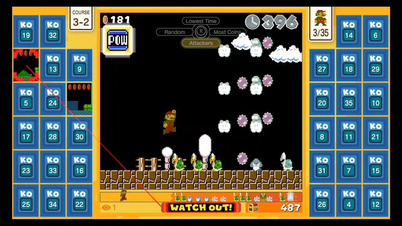 Super Mario Bros. 35 (Switch) - Day 4 Battles: Lakitu Monsoon!