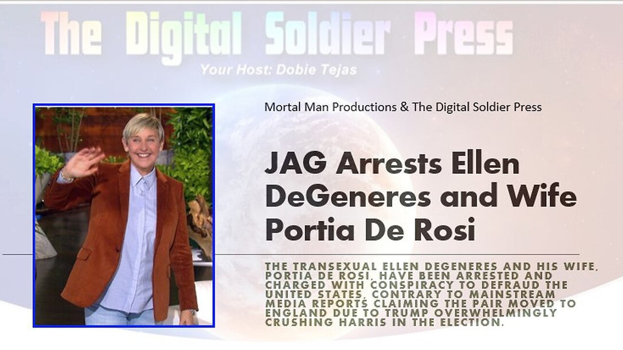 JAG Arrests Ellen DeGeneres and Wife Portia De Rosi