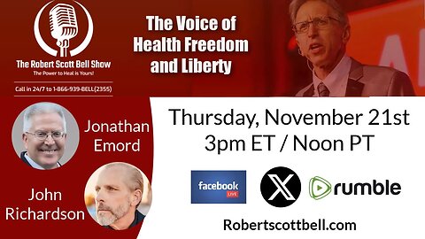 Jonathan Emord, Junk food lobby, Russian escalation, John Richardson, Richardson Nutrition Center, Pancreatic Cancer Day - The RSB Show 11-21-24