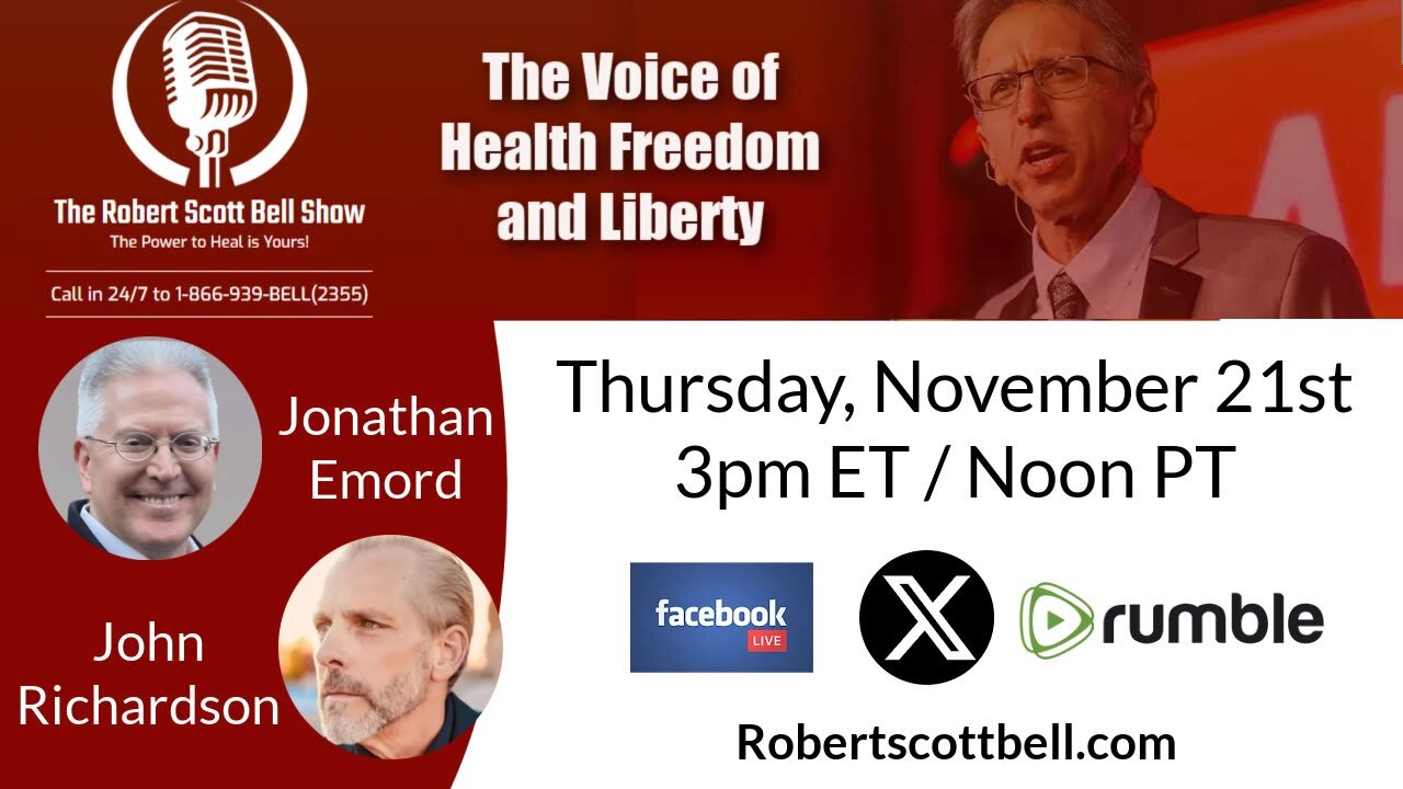 Jonathan Emord, Junk food lobby, Russian escalation, John Richardson, Richardson Nutrition Center, Pancreatic Cancer Day - The RSB Show 11-21-24