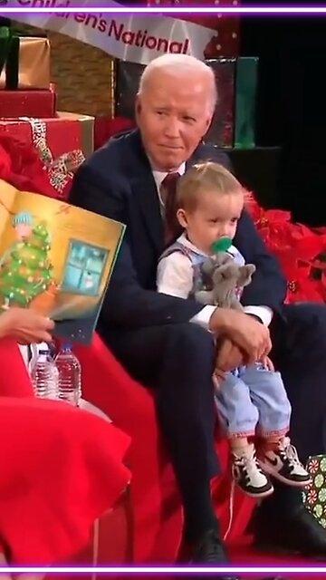 Joe Biden Plays With Little Kid At Christmas Story Reading