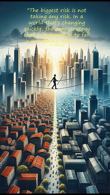 60-second inspirational - "The biggest risk is not taking any risk..." — Mark Zuckerberg