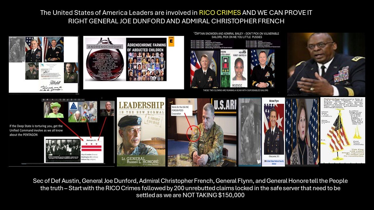 The United States of America IS A CRIMINAL ORGANIZATION GUILTY OF RICO AND WE CAN PROVE IT RIGHT GEN