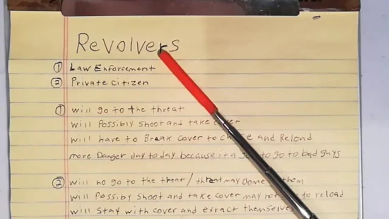 Revolvers - defensive use in its proper application