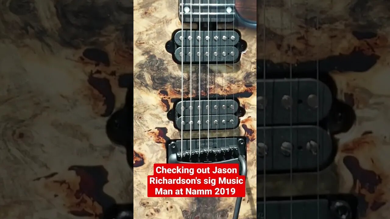 Checking out #jasonrichardson sig Music Man at Namm 2019 #guitar #ernieballmusicman