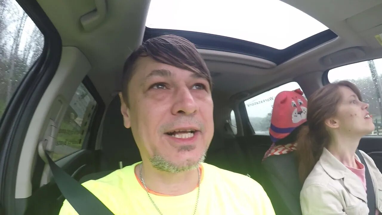 Riding out of Lake Lure on a rainy day