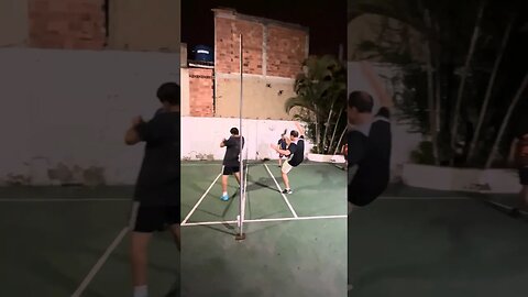 Ponto de bloqueio, no futetênis! #futebol #futevôlei #futmesa #futemesa #futetenis #futevolei