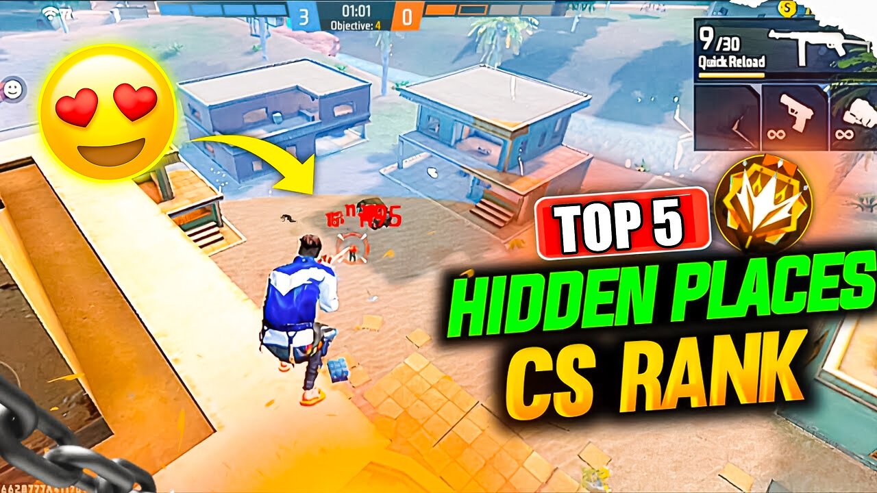 Top 5 Hidden Places In Bermuda Map😵|Hidden Places In Kalahari Map Clash Squad|Bot Sanju