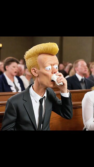 AI Art: Beavis about to vomit in church