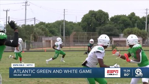 Atlantic Eagles prep for football season in Green and White game