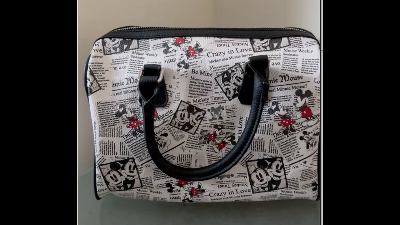 Disney Parks Mickey and Minnie Mouse News Clippings Purse #shorts