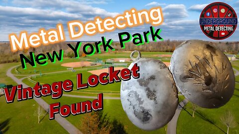 Antique Locket find & Old Coins - New York Park Metal Detecting