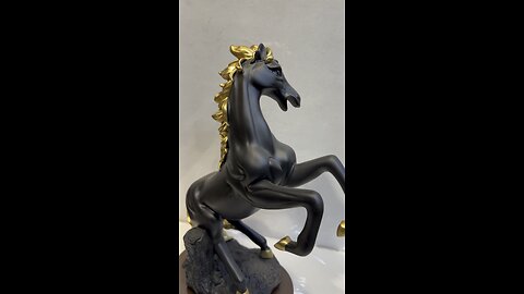 Luxury premium black horse home decoration piece