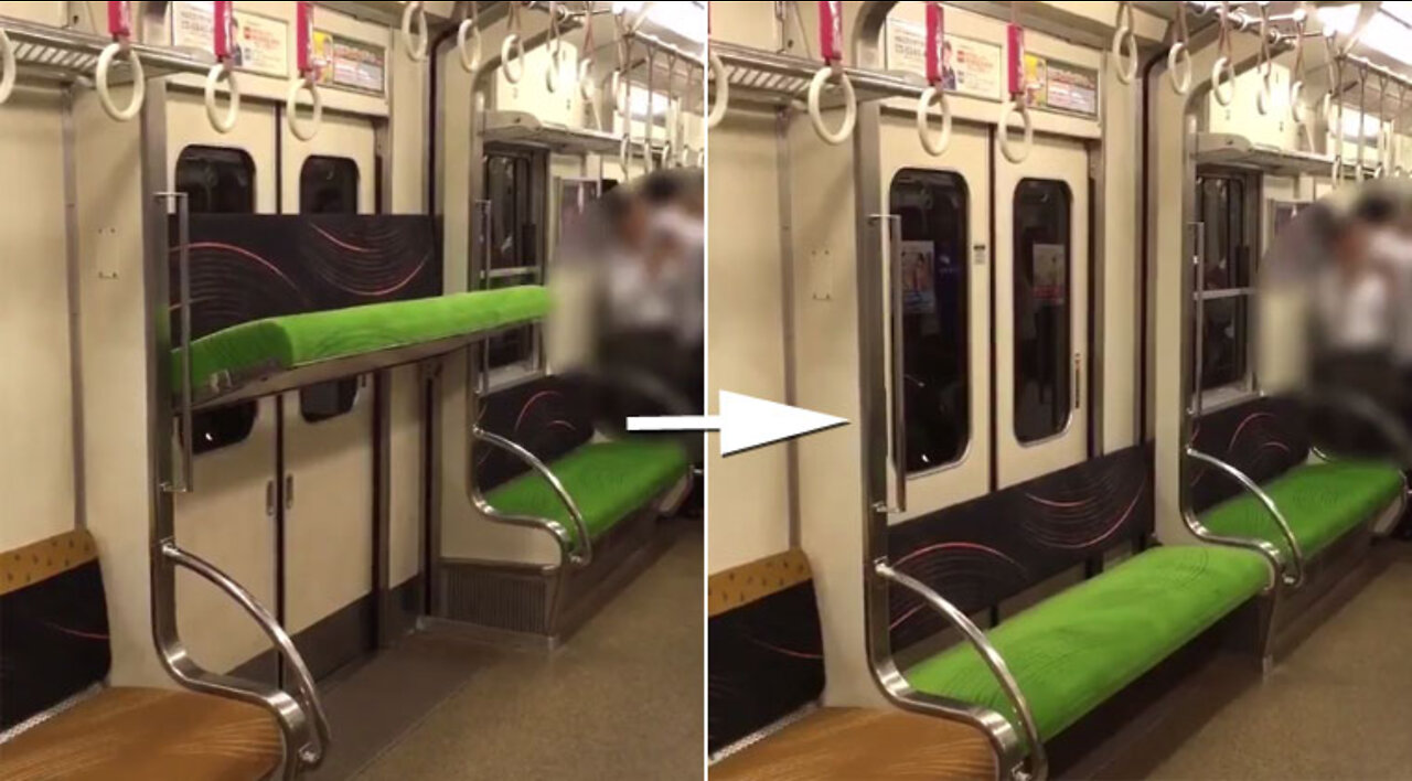 Motorized extra train seat in Japan - Japan Living in future