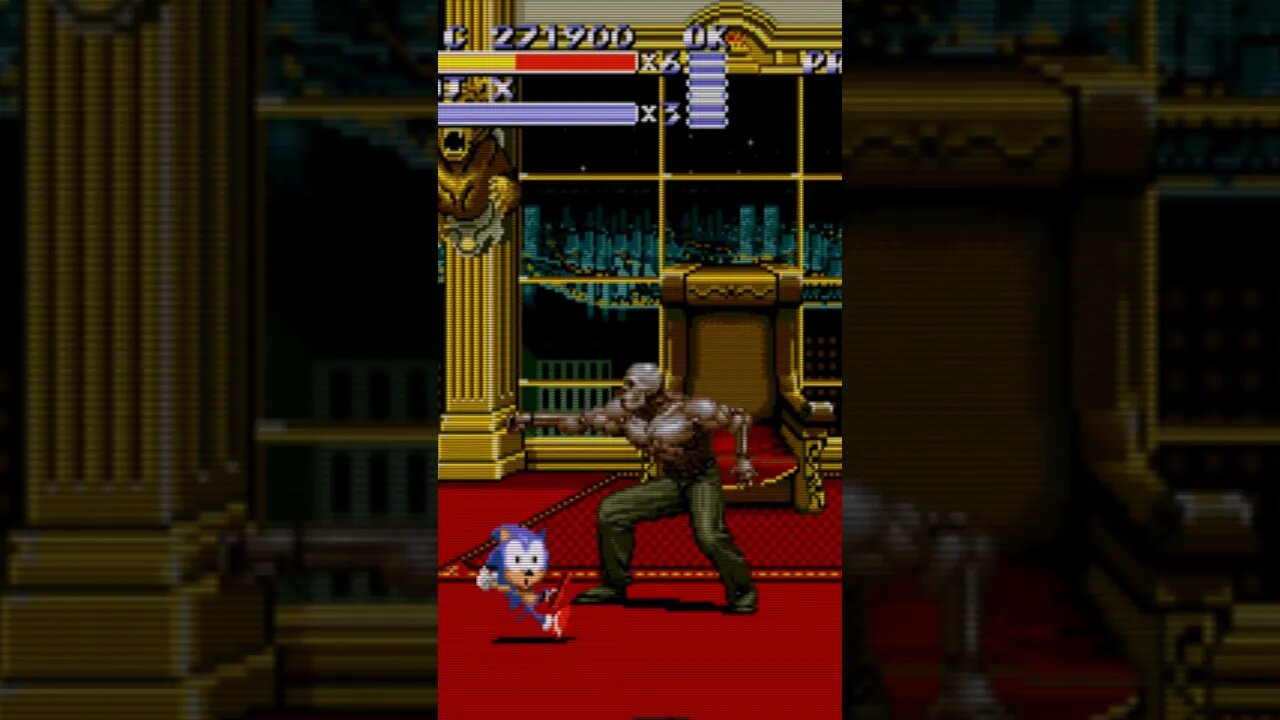 Sonic vs Mr. Terminator X - Streets of Rage 3 mod