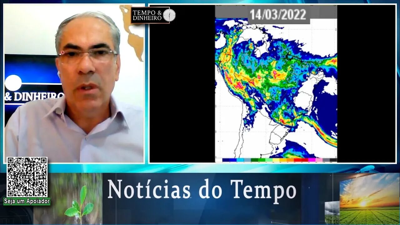 Previsão do tempo com chegada de chuvas pelo Sul e acima da média no NE