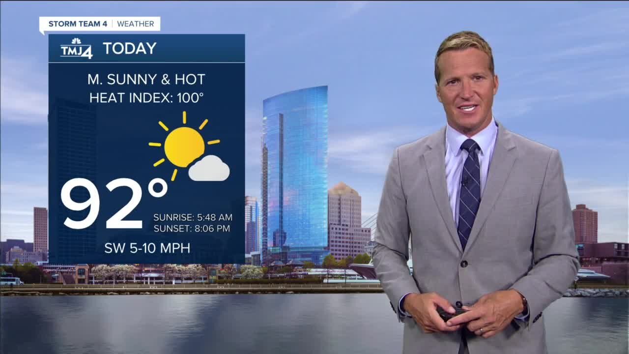 Uncomfortably hot and humid Saturday