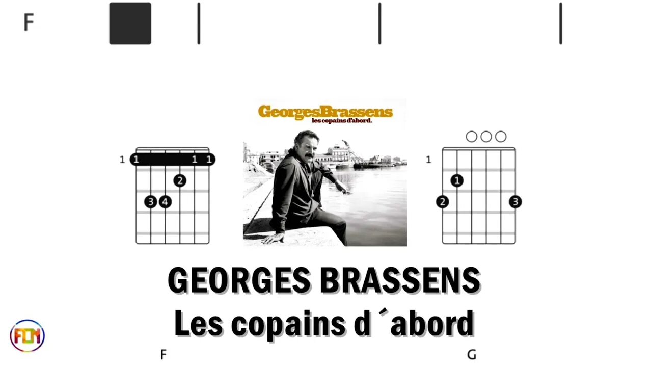 GEORGES BRASSENS Les copains d´abord - (Chords & Lyrics like a Karaoke) HD