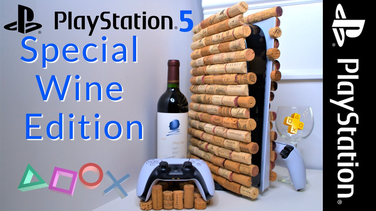 BEST DIY WINE CORK IDEAS | CUSTOM PLAYSTATION 5 WINE EDITION - EASY!