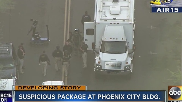 Suspicious package at downtown Phoenix building