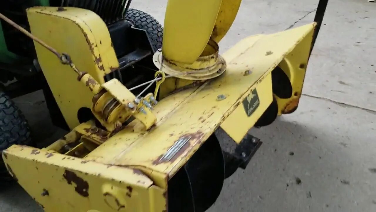 John Deere 37A Snowblower - adjusting the skid shoes