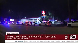 Armed man shot by officers near 17th Avenue and Van Buren Street