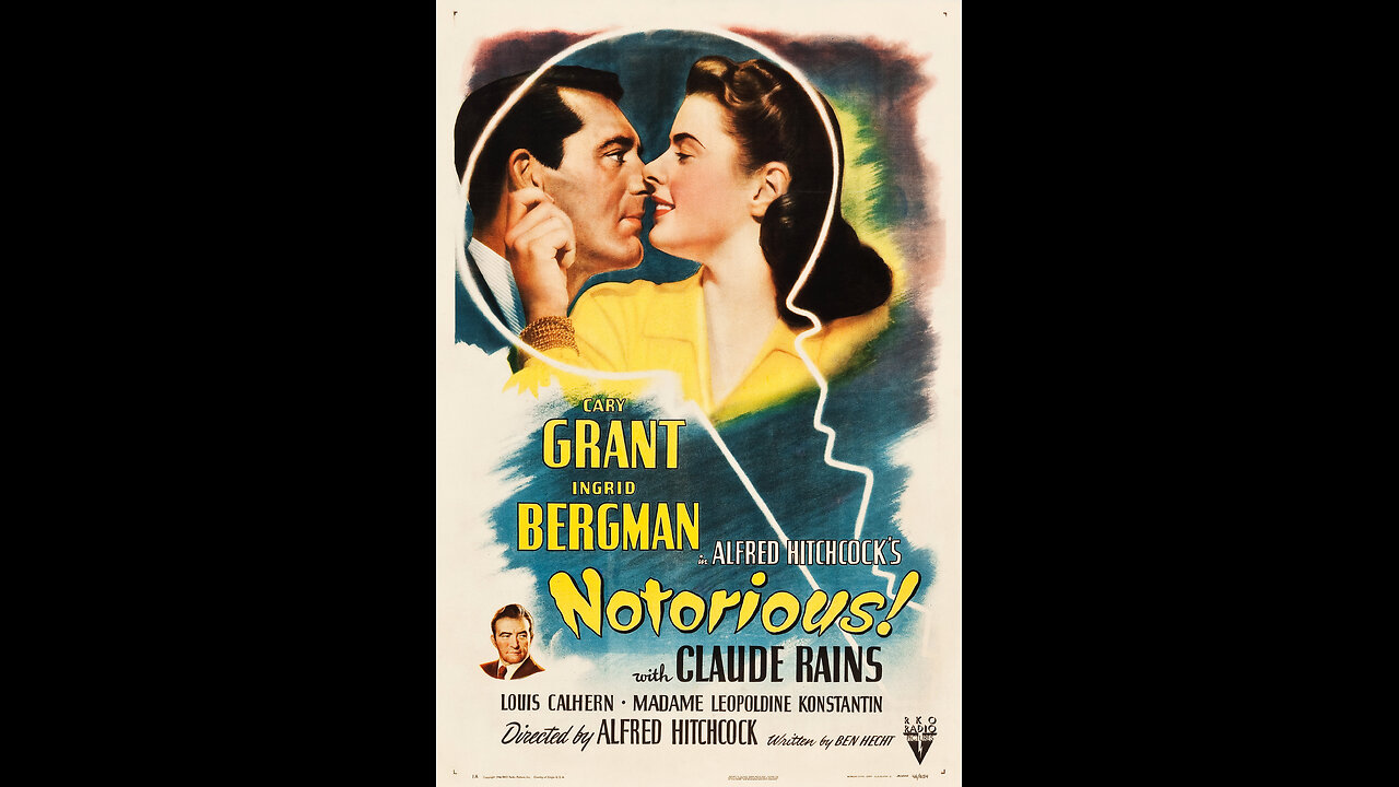 Cary Grant & Ingrid Bergman ( Notorious ) Full Movie 1946