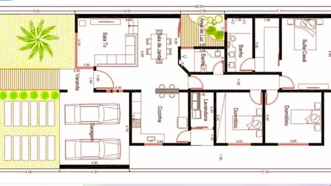 planta baixa para terreno 10 por 25