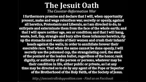 JESUIT FREMASON NEW WORLD ORDER OATH